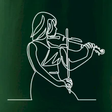 Houslistka jedním tahem