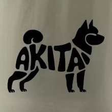 Akita Inu - Nápis v těle