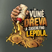 Vůně dřeva a zaschlýho lepidla - kapající lepidlo a letokruhy