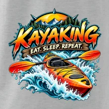 Kajak v divoké vodě eat sleep repeat