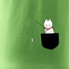 Kočka s rybou v kapse