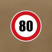 Dopravní značka - omezení rychlosti 80