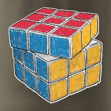 Rubikova kostka kreslená