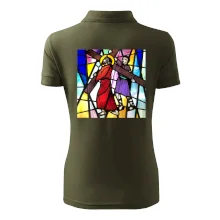 Vitráž - Ježíš a kříž