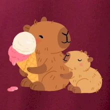 Kapybara se zmrzlinou