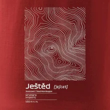 Ještěd - vrstevnice v obdélníku