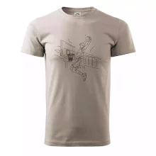 Basketbalista jedním tahem - výskok