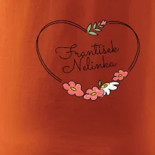 Tričko se jmény dětí - srdce na prsu