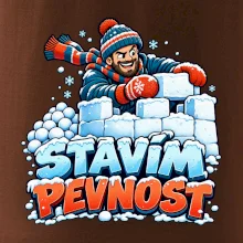 Rodinná vánoční trička - Stavím pevnost táta sněhová bitva