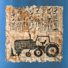 Egyptské hieroglyfy traktor