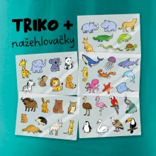 Tričko + 42 nažehlovacích zvířátek