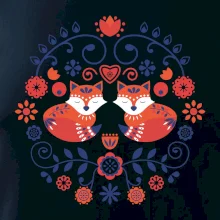 Folklor - dvě lišky