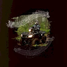 ATV čtyřkolka v lese