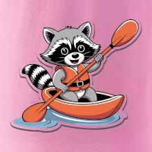 Mýval v kajaku kreslený