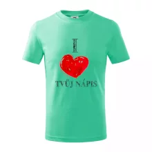 I love malované srdce - vlastní nápis