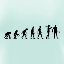 Evoluce dřevorubec - sekera