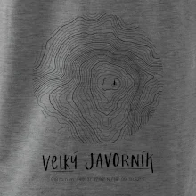 Velký Javorník - vrstevnice v kruhu