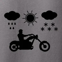 Motorkář za každého počasí - chopper