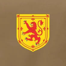 Skotský lev na hrudi