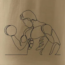 Fitness muž jedním tahem