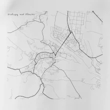 Černobílá mapa Kralupy nad Vltavou Černobílá mapa Kralupy nad Vltavou
