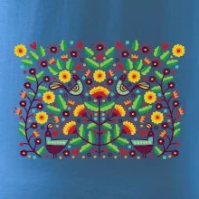 Folklor - barevně kvetiny obdélník