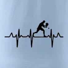 EKG stolní tenista stojící