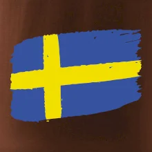 Švédsko vlajka štětkou