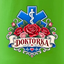 Doktorka - kříž a růže