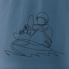 Kajak na vodě jedním tahem