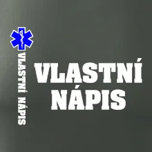 Hvězda života - vlastní nápis vpředu a vzadu