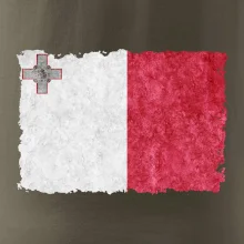 Vlajka Malta okousaná