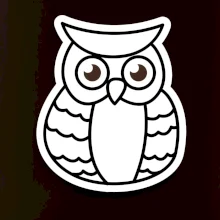 Sova kreslená na prsu