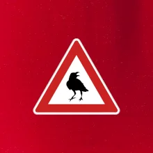 Dopravní značka - Pozor havran