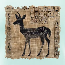 Egyptské hieroglyfy srnka