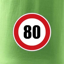 Dopravní značka - omezení rychlosti 80