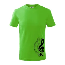 Houslový klíč a noty