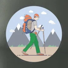 Barevný párový motiv na hory