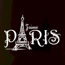 Paris nápis Eiffelovka rovný