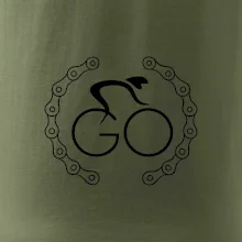 Logo cyklisty a řetěz