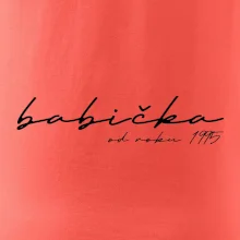 Psací nápis babička s ročníkem