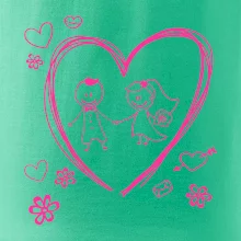 Svatba - kreslené srdce