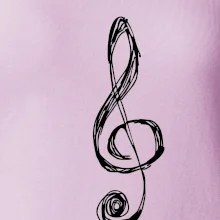 Houslový klíč kreslený