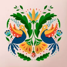 Folklor - dvě holubice