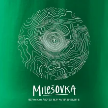Milešovka - vrstevnice v kruhu
