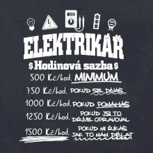 Elektrikář hodinová sazba