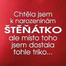 Chtěla jsem dostat k narozeninám štěňátko