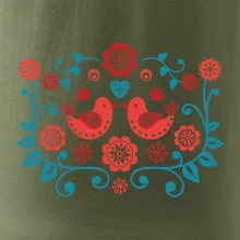 folklor - dva červení ptáčci