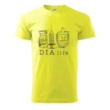 D I A life - kreslený insulin injekce a glukometr