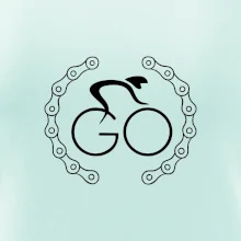 Logo cyklisty a řetěz